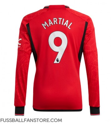 Manchester United Anthony Martial #9 Replik Heimtrikot 2023-24 Langarm
